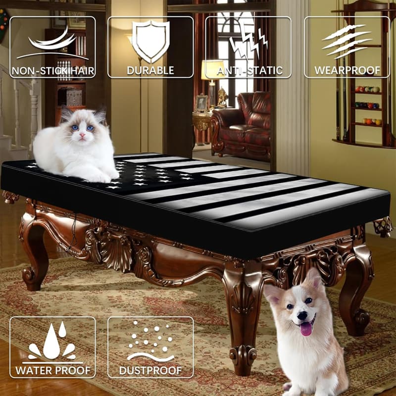 Waterproof 8ft Billiard Pool Table Cover, Scratch-Resistant