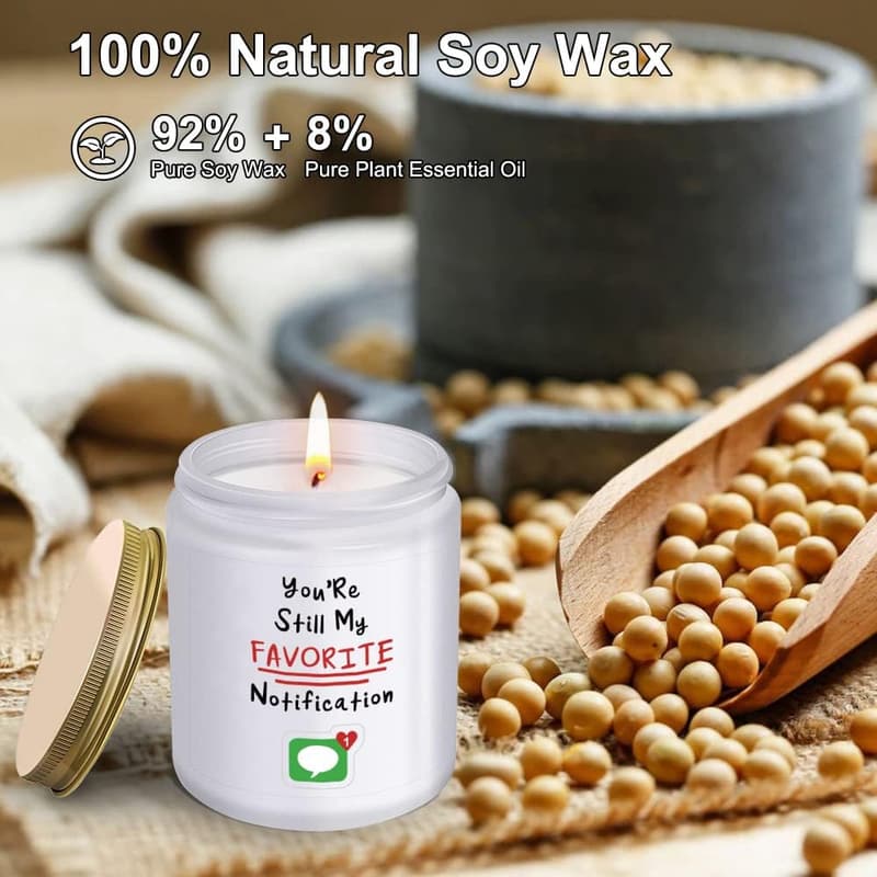 Romantic Lavender Candle Gift for Couples' Anniversary