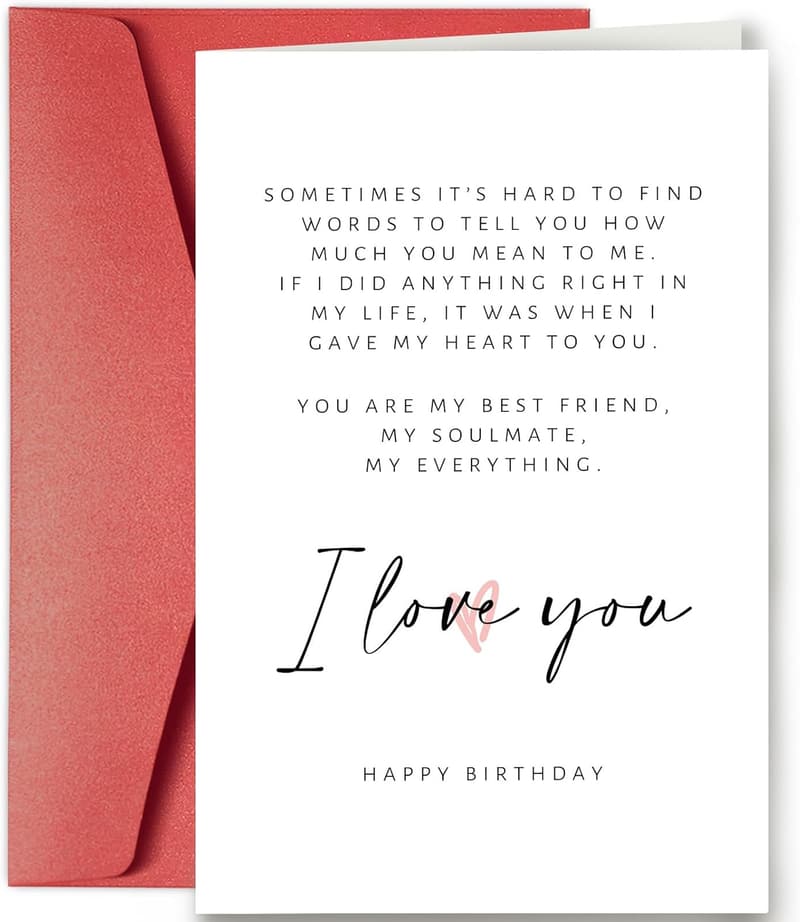 Romantic Birthday Poem Card for Him/Her