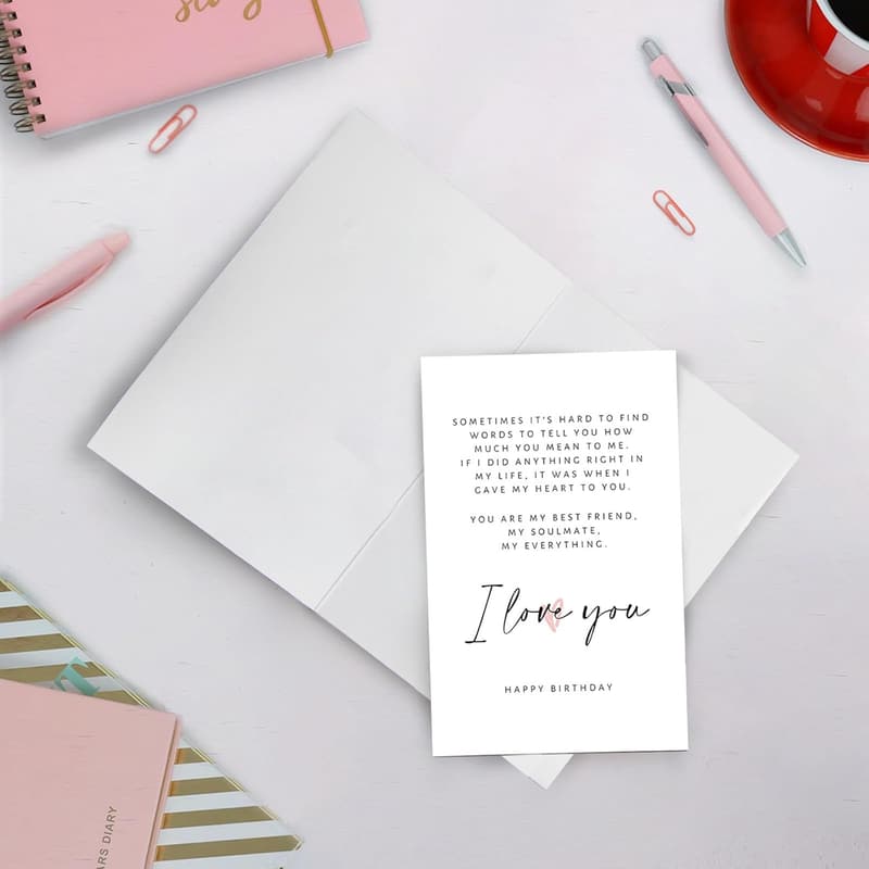 Romantic Birthday Poem Card for Him/Her
