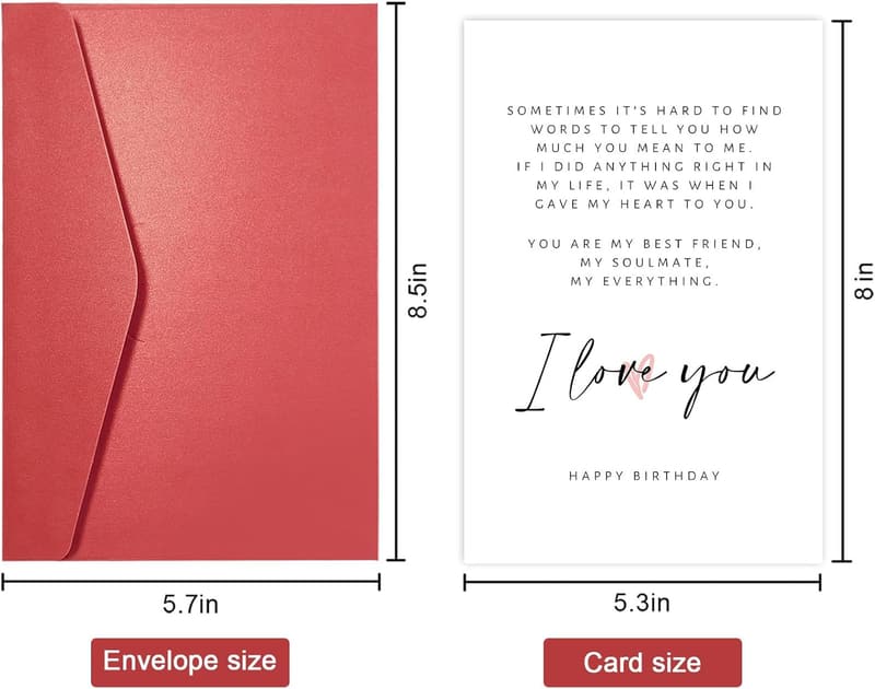 Romantic Birthday Poem Card for Him/Her