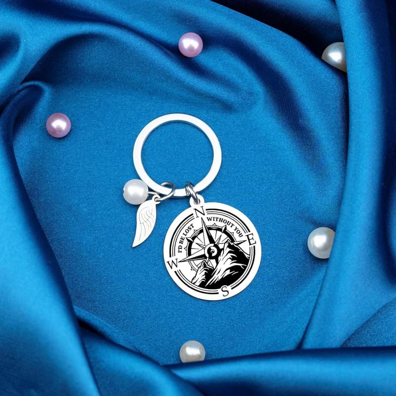 Fathers Day Gift: Silver Keychain for Men and Boyfriends