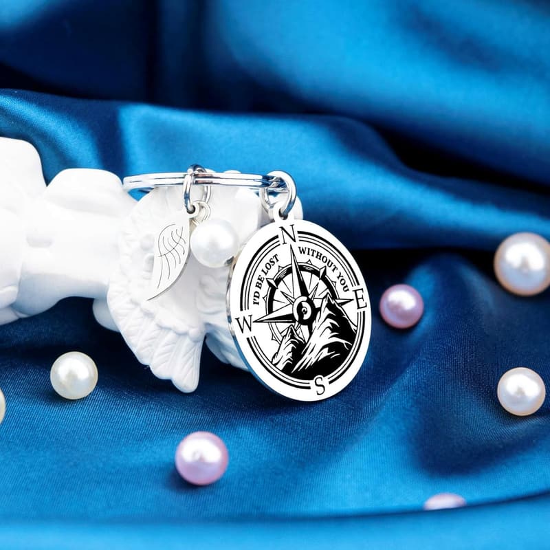 Fathers Day Gift: Silver Keychain for Men and Boyfriends