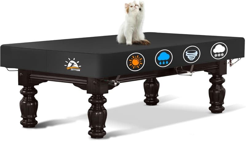 Waterproof Pool Table Cover - 9 Feet, Heavy Duty & Scratch-Proof