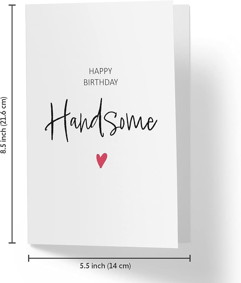 Birthday Card for Husband - Large 5.5x8.5 inch Design