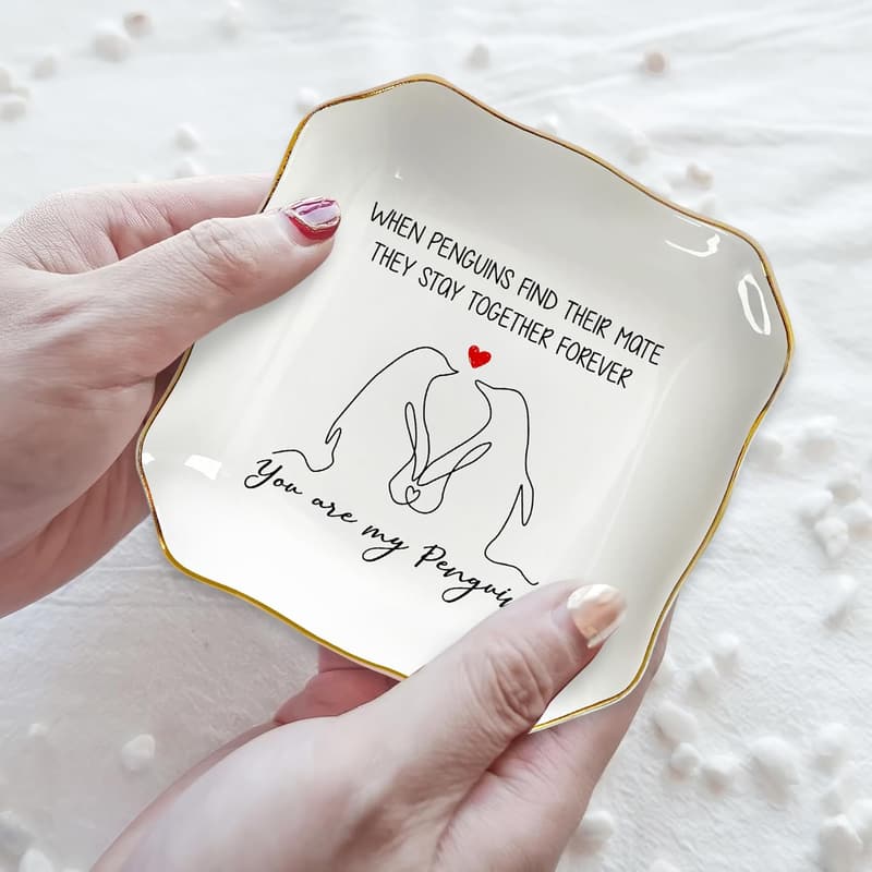 Anniversary Ceramic Jewelry Dish for Women - 4