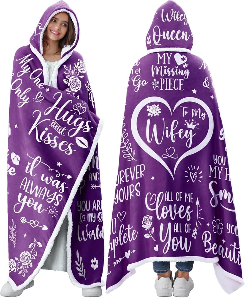 Cozy Sherpa Fleece Wearable Blanket for Mother's Day