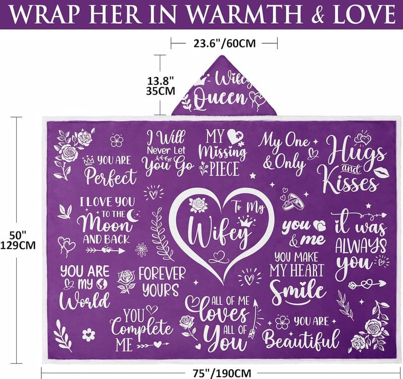 Cozy Sherpa Fleece Wearable Blanket for Mother's Day