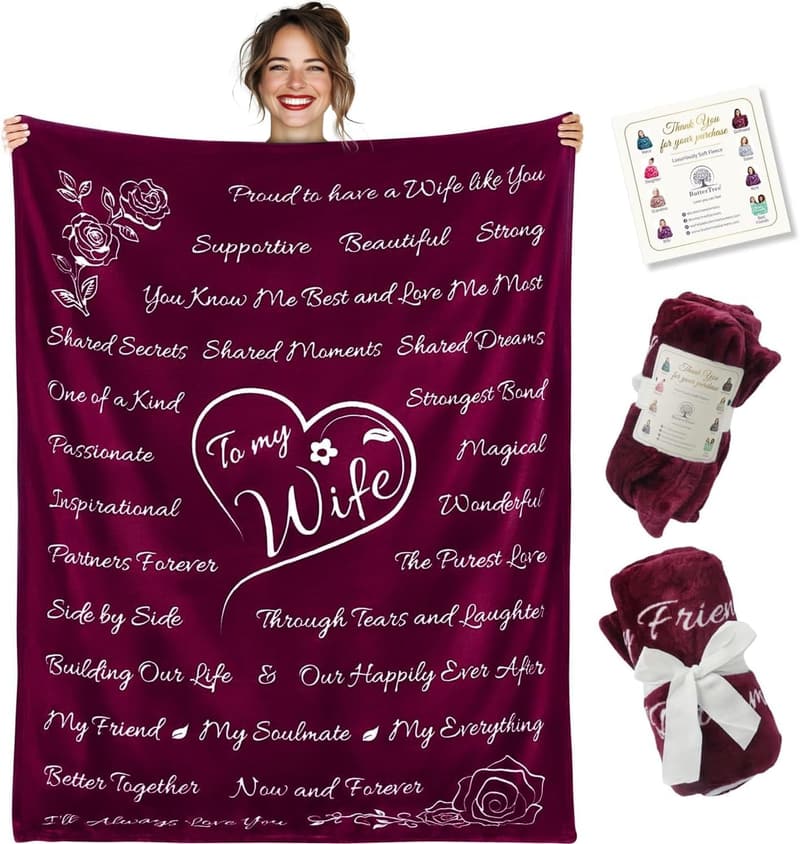 Mother's Day Blanket Gift for Wife, 65