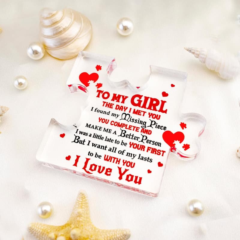 Valentine's Day Acrylic Block Gift for Girlfriend