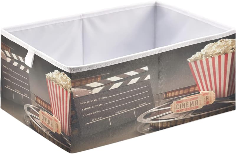 Large Collapsible Storage Bin for Home Décor, 15.8 x 10.6 x 7 in
