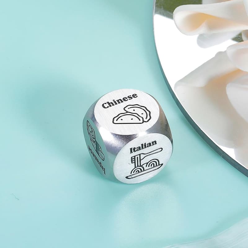 Valentine's Day Gift Basket with Food Decision Dice for Couples