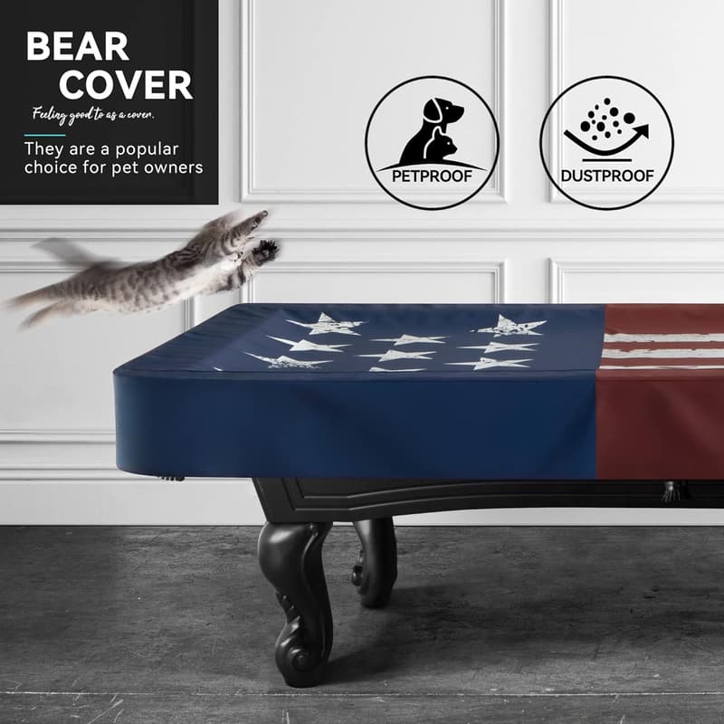 Waterproof Billiard Table Cover, Heavy Leatherette, 9FT