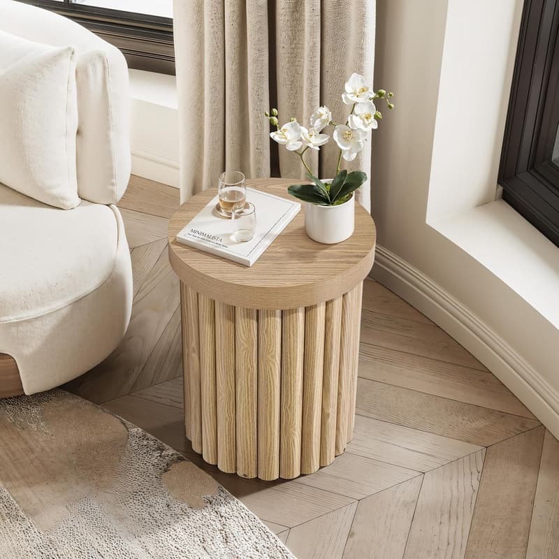 Mid-Century Modern Wood Side Table, 19