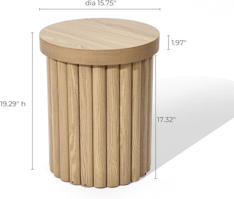 Mid-Century Modern Wood Side Table, 19