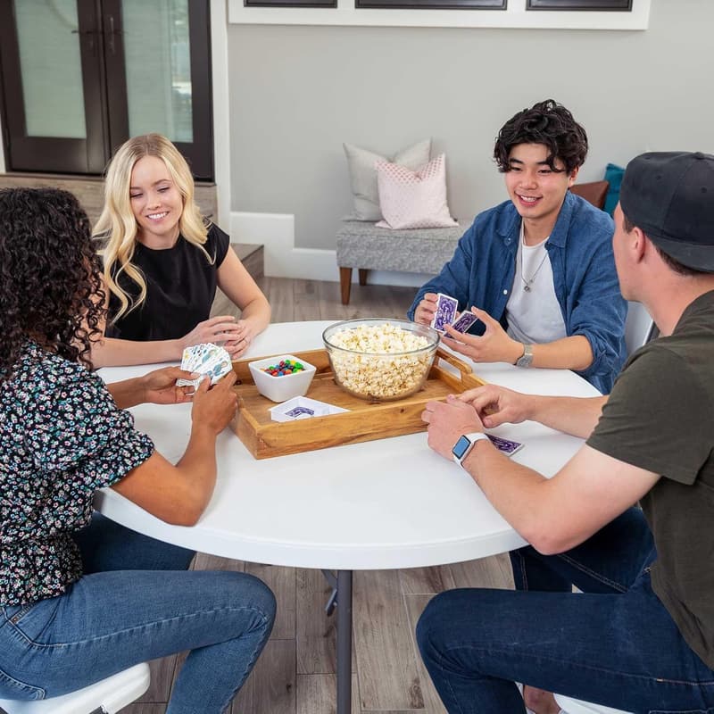 4-Foot Fold-in-Half Round Table for Commercial Use
