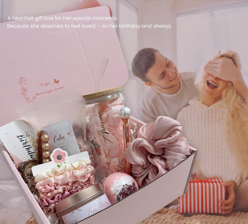 Rose Gold Spa Gift Box for Women – Self-Care Relaxation Package