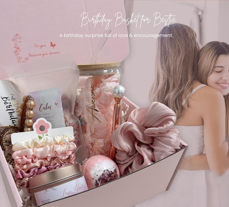Rose Gold Spa Gift Box for Women – Self-Care Relaxation Package