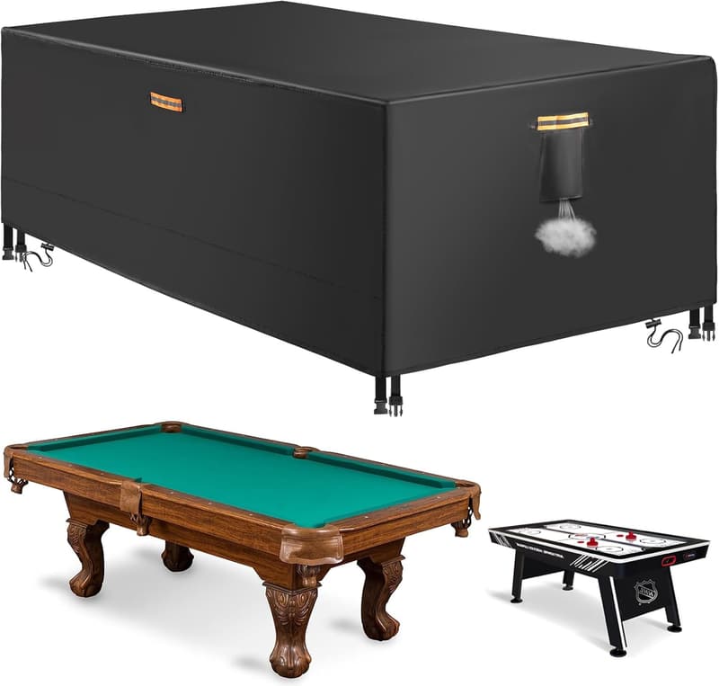 8ft Billiard Table Cover, Windproof 420D Oxford, Dustproof