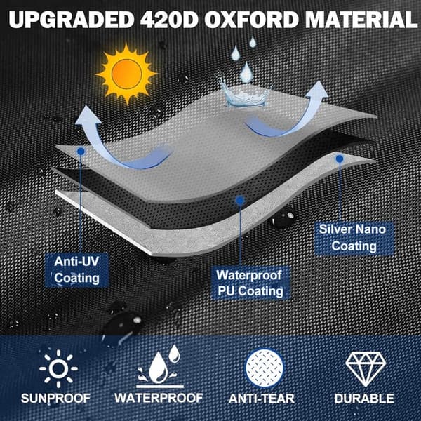 8ft Billiard Table Cover, Windproof 420D Oxford, Dustproof