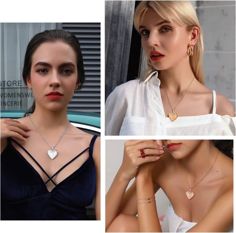Personalized 14K Gold Photo Locket Necklace for Women