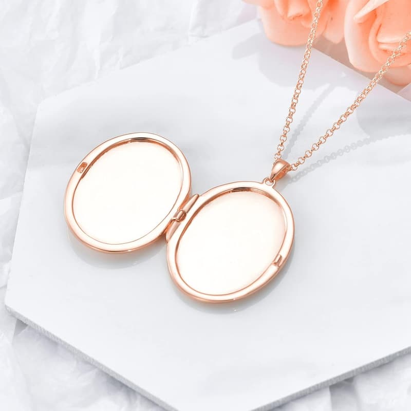 Personalized Infinity Sunflower Heart Photo Locket Necklace