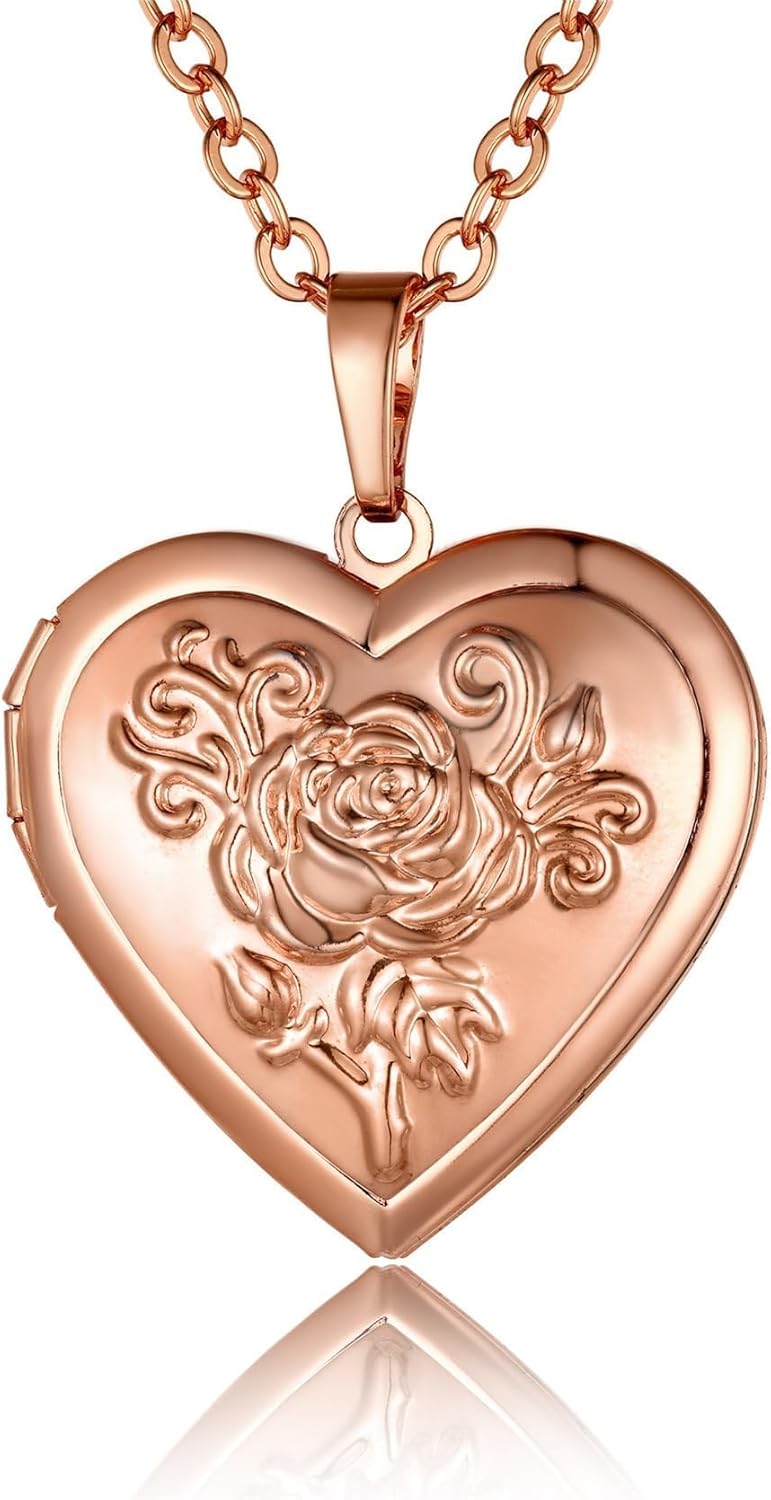 Personalized Heart Locket Necklace for Women
