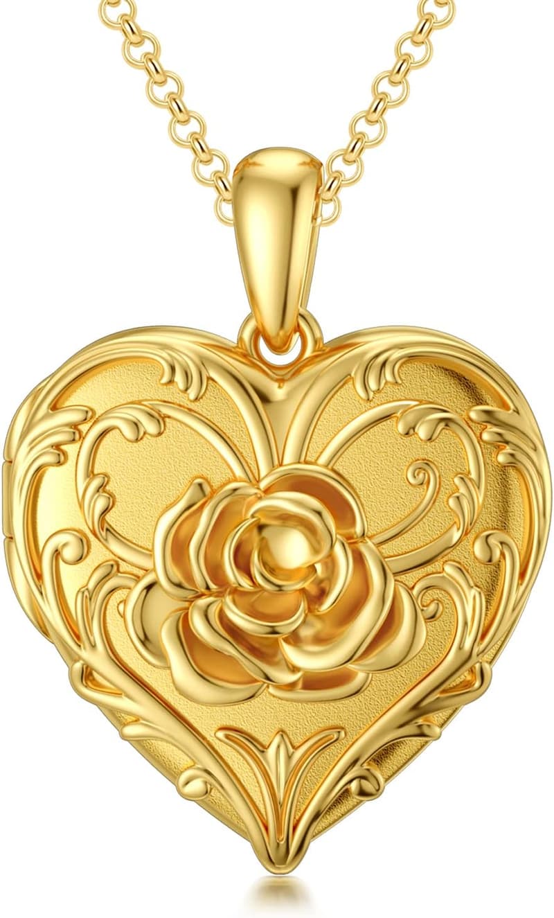 Personalized Sterling Silver Heart Photo Locket Gift