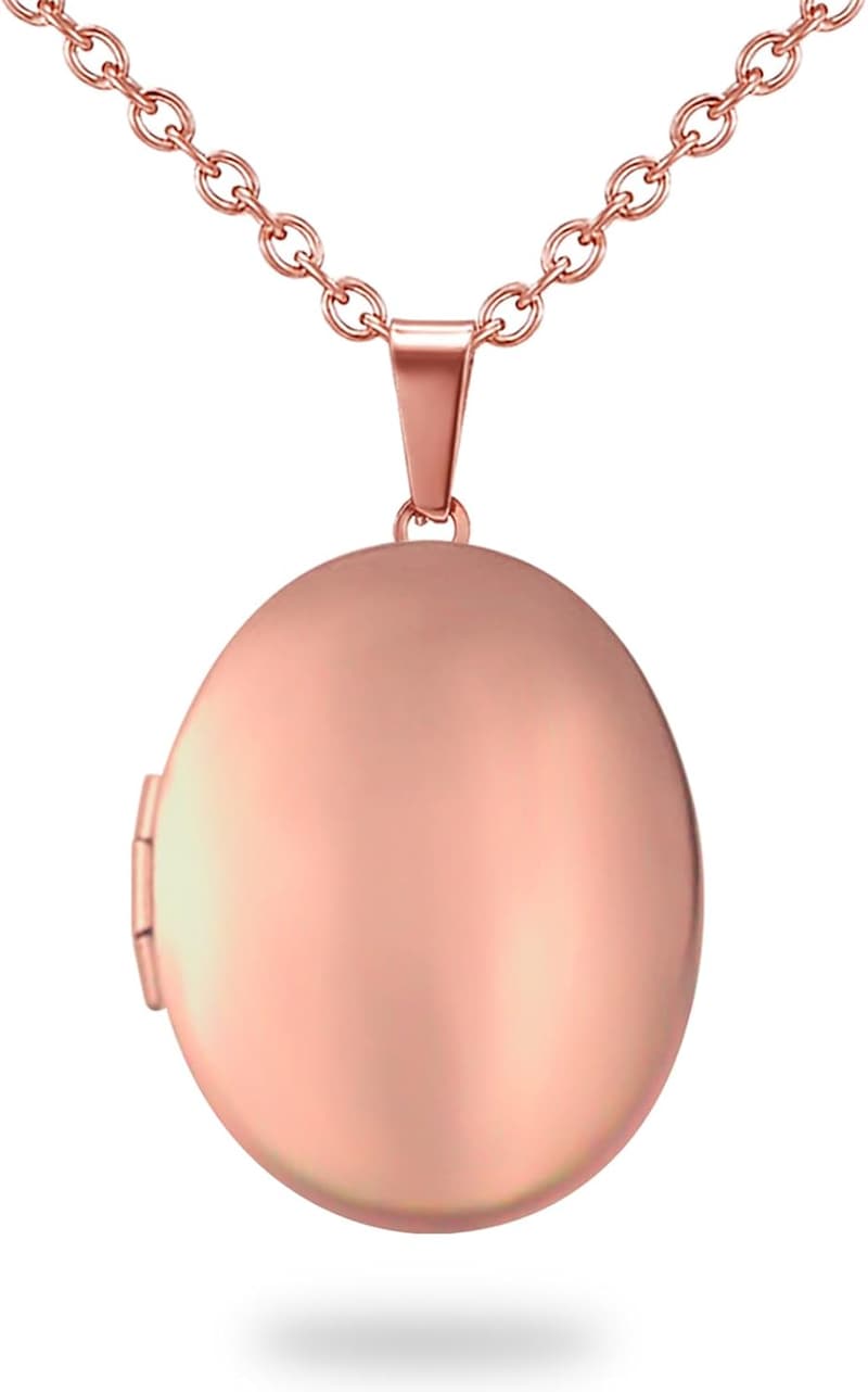 Mother's Day Locket Necklace for Women - Oval/Round/Heart Design