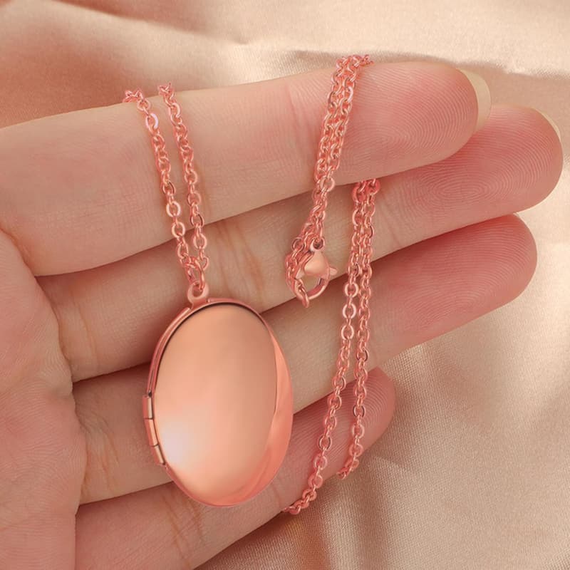 Mother's Day Locket Necklace for Women - Oval/Round/Heart Design