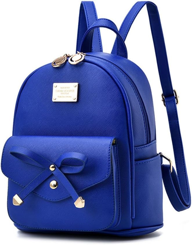 Cute Bowknot Mini Leather Backpack Purse for Girls