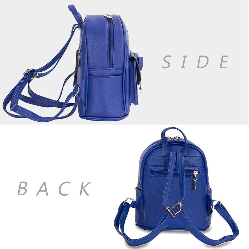Cute Bowknot Mini Leather Backpack Purse for Girls
