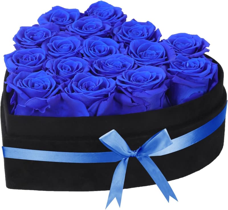 Real Rose Gift Box - 16 Preserved Flowers for Her