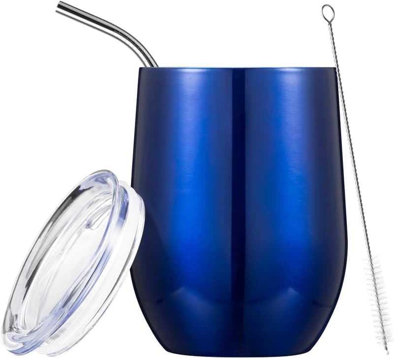 Royal Blue 12oz Stainless Steel Insulated Wine Tumbler
