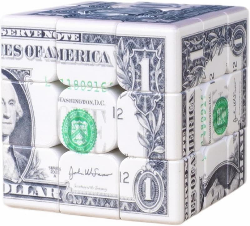 Dollar Bill 3x3 Speed Cube Puzzle Toy