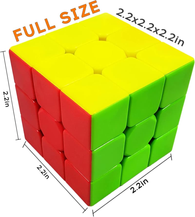 INTEGEAR Stickerless 3x3 Speed Cube with Stand and Tutorial