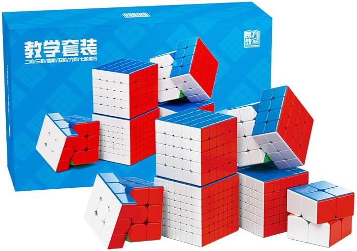 Speed Cube Set Gift Box - Moyu MFJS 2x2 to 7x7 Magic Cubes