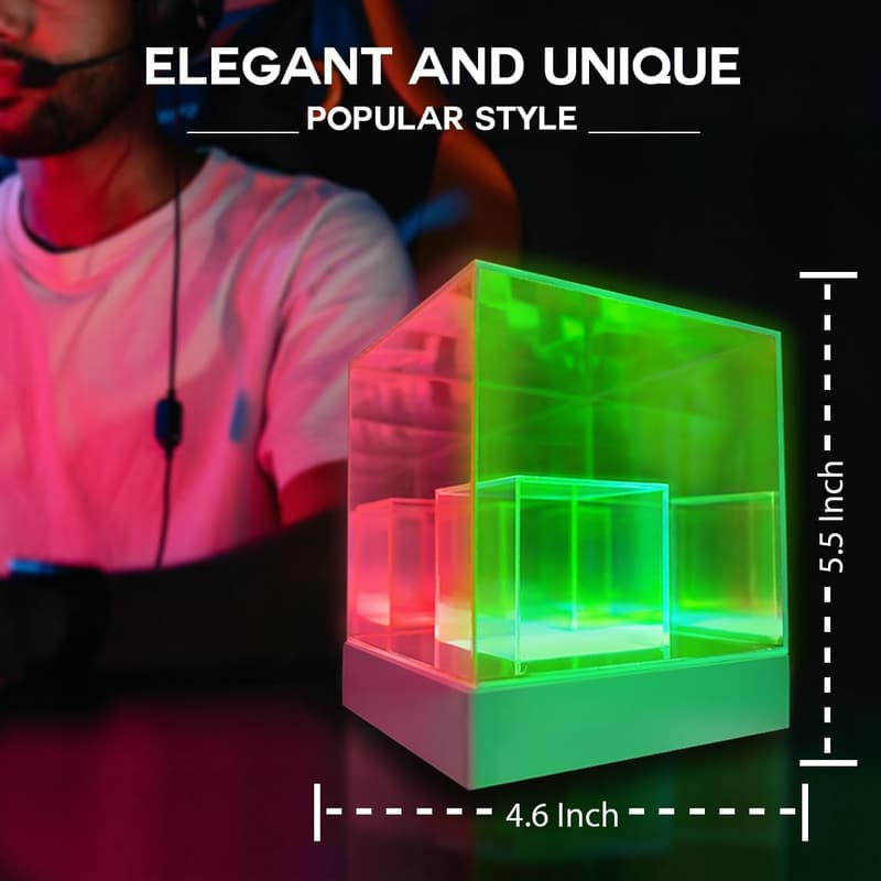Color-Changing 3D Infinity Cube Lamp - USB Powered RGB Light