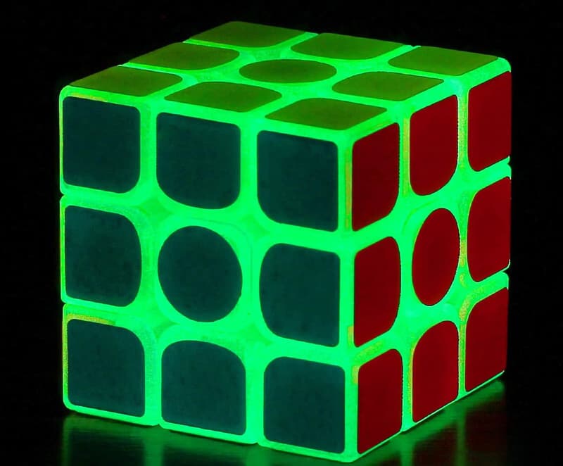 Green Fluorescent 3x3 Speed Cube Puzzle for Adults