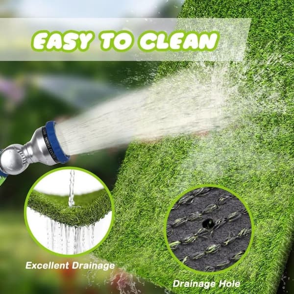 Dog Potty Training Grass Mat - Easy-Clean Turf Rug (47.3x31.5 in)