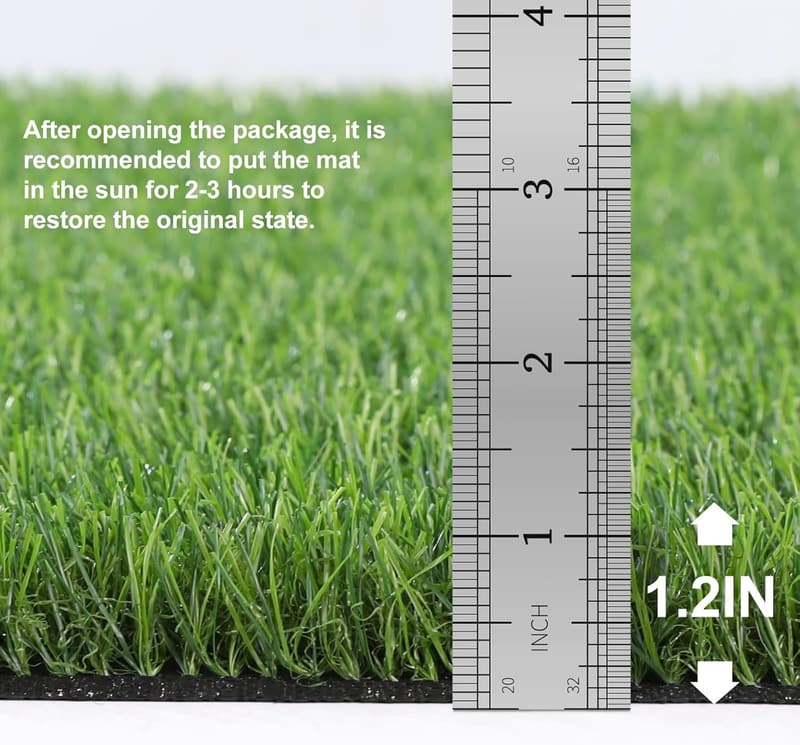 Realistic Artificial Grass Door Mat - 17” x 30” Outdoor/Indoor