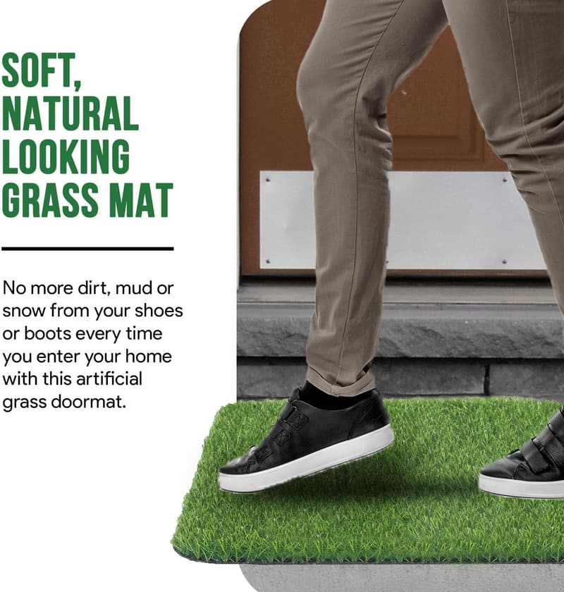 Artificial Grass Door Mat - Versatile Indoor/Outdoor Rug for Pets