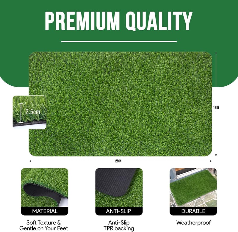 Artificial Grass Door Mat - Versatile Indoor/Outdoor Rug for Pets