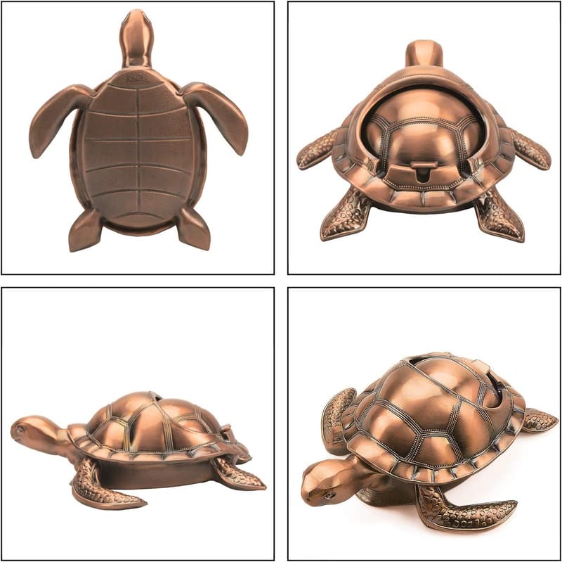 Vintage Turtle Windproof Ashtray for Outdoor & Indoor Smokers