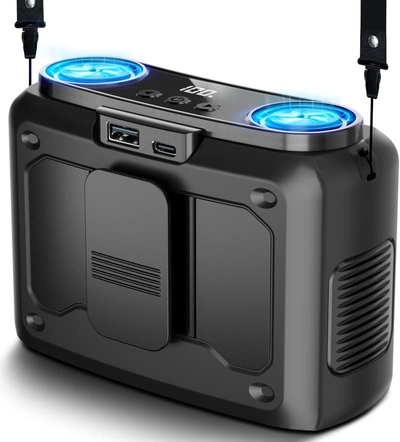 Rechargeable 20000mAh Portable Dual Motor Fan for Outdoor Activities