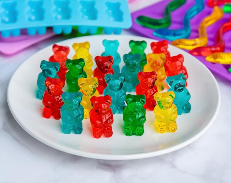 Silicone Gummy Bear & Worm Candy Molds Set for Kids