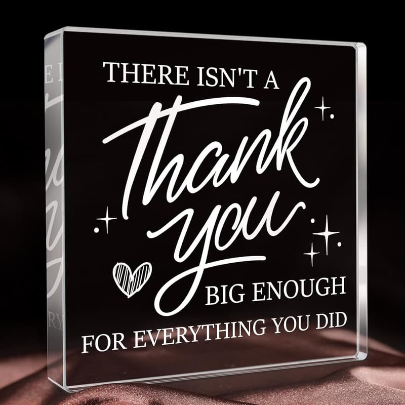 Teacher Appreciation Acrylic Desk Plaque - Thank You Gift for Colleagues