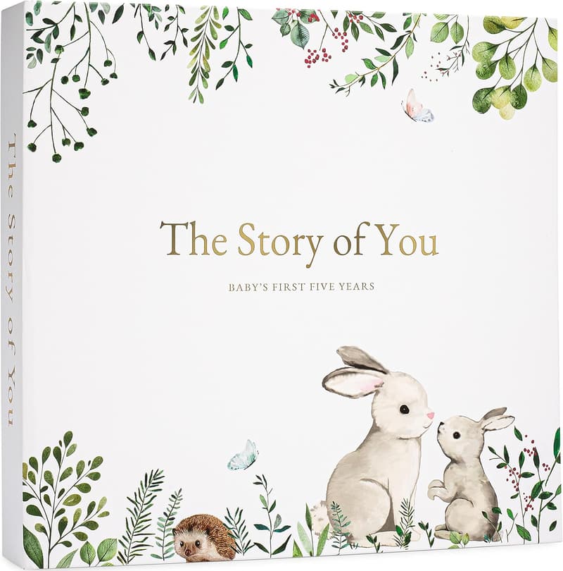 Timeless Gender-Neutral Baby Memory Book for the First 5 Years