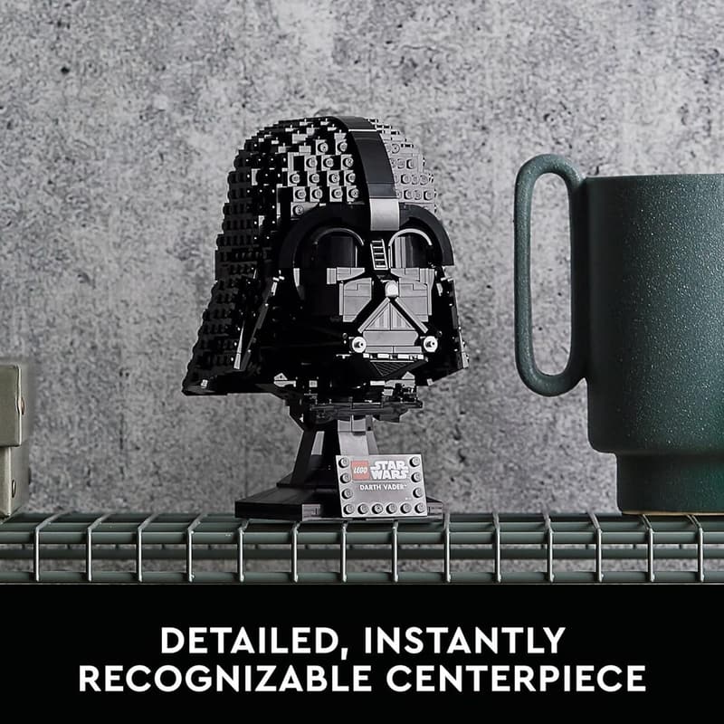 LEGO Star Wars Darth Vader Helmet Collectible Model Kit for Adults