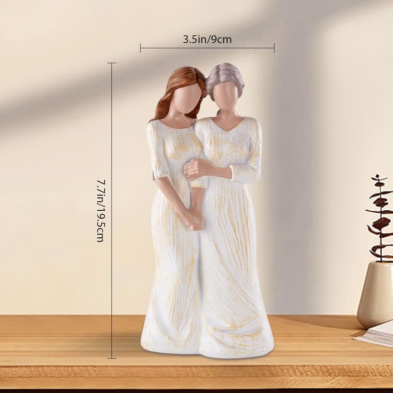 Mom Birthday Gift: Unique Mother-Daughter Figurine Statue